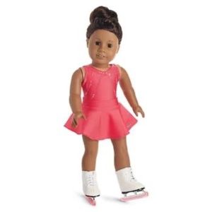 American Girl Doll Winter/Holiday Sparkle and Spin Ice Skating Outfit + Earmuffs